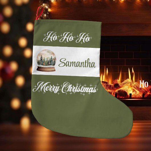 Custom Name Nordic Christmas Stocking Grote Kerstsok