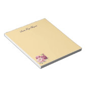 Custom Name Notitieblok met pioenen (Schuin)