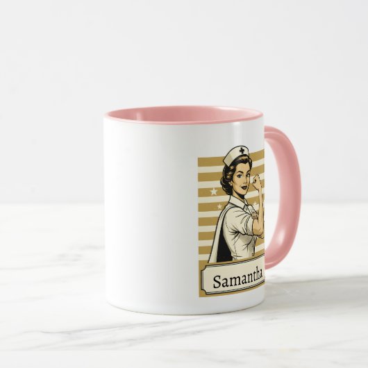 Custom Name Nurse life Coffee Mug Gift Mok (Voorkant rechts)