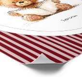 Custom Name Nursery Wall Art - Teddy Bear Reading Poster (Hoek)