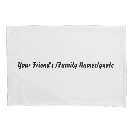 Custom Name Off White Pillowcases – Personalized Kussensloop (Voorkant-Links)