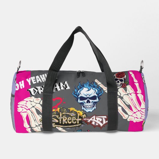 Custom name Oh yeah Graffiti Spooky colorful Plunjezak (Achterkant)