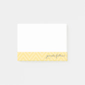 CUSTOM NAME OPMERKING cool chevron patroon geel gr Post-it® Notes (Voorkant)