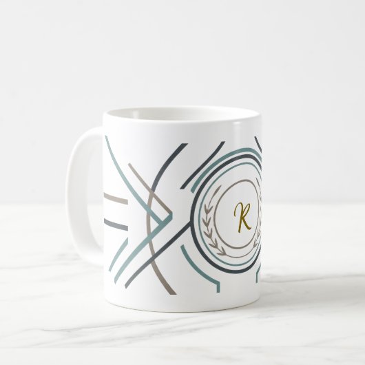 Custom Name or Initial Mug – Premium Gift Koffiemok (Voorkant links)