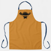 Custom Name Orange BBQ Grill Schort (Voorkant)