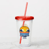 Custom Name Orlando Florida Acryl Drinkbeker (Achterkant)