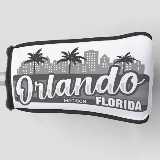 Custom Name Orlando Florida Golfheadcover (Voorkant)