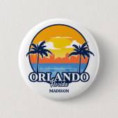 Custom Name Orlando Florida Ronde Button 5,7 Cm (Voorkant)