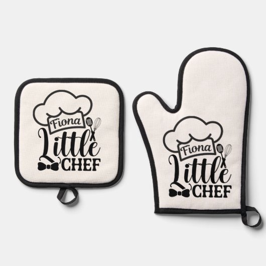 Custom name Oven Mitt & Pot Holder Set (Voorkant)