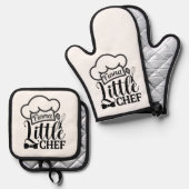 Custom name Oven Mitt & Pot Holder Set (Voorkant / Achterkant)