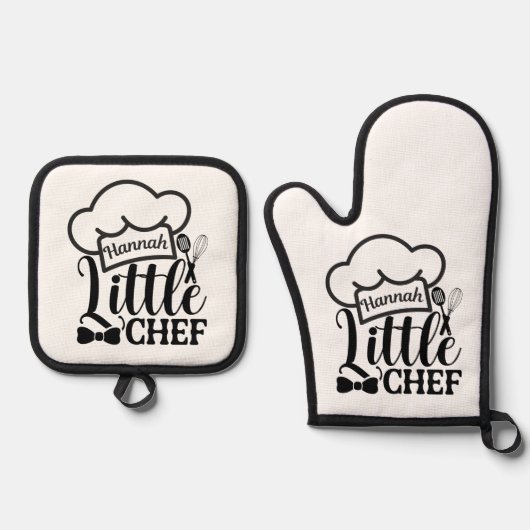Custom name Oven Mitt & Pot Holder Set (Voorkant)