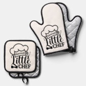 Custom name Oven Mitt & Pot Holder Set (Voorkant / Achterkant)