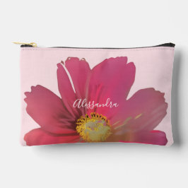 Custom Name Pastel Pink Red Watercolor Wildflower Etui