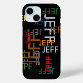 Custom Name Pattern Typography Case-Mate iPhone Case (Achterkant)