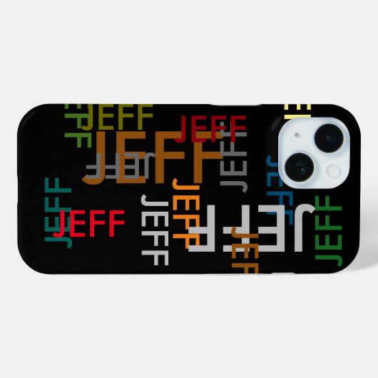 Custom Name Pattern Typography Case-Mate iPhone Case (Achterkant (horizontaal))