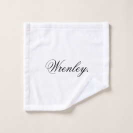 Custom Name Personalized Classic White Washandje