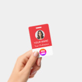 Custom Name Personalized Employee Company Logo Badge (Handheld)
