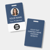 Custom Name Personalized Employee Company Logo Badge (Voor- en achterkant)