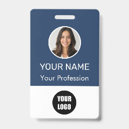 Custom Name Personalized Employee Company Logo  Badge