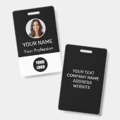 Custom Name Personalized Employee Company Logo Badge (Voor- en achterkant)