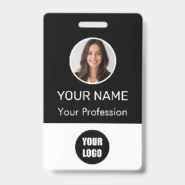 Custom Name Personalized Employee Company Logo  Badge