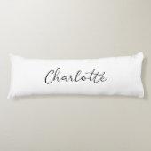 Custom Name Personalized Full Size Comfort White Lichaamskussen (Voorkant)