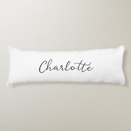 Custom Name Personalized Full Size Comfort White Lichaamskussen (Voorkant)