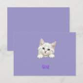 Custom Name Personalized Kitten Art Gift Bedankkaart (Voorkant / Achterkant)