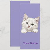 Custom Name Personalized Kitten Art Gift Kaart (Voorkant / Achterkant)