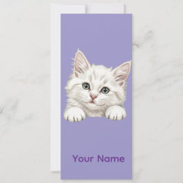Custom Name Personalized Kitten Art Gift Kaart
