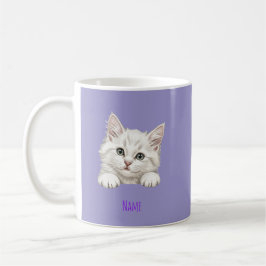 Custom Name Personalized Kitten Art Gift Koffiemok