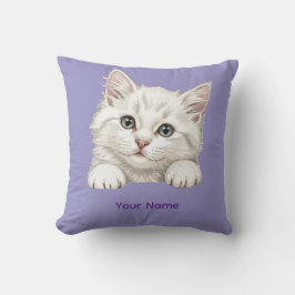 Custom Name Personalized Kitten Art Gift Kussen