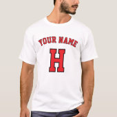Custom Name Personalized vintage Letter T-Shirt  (Voorkant)