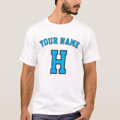 Custom Name Personalized vintage Letter T-Shirt (Voorkant)