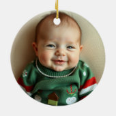 Custom Name & Photo Keepsake with Cute Aus Roo Keramisch Ornament (Achterkant)