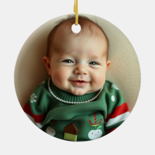 Custom Name & Photo Keepsake with Cute Aus Roo Keramisch Ornament (Achterkant)