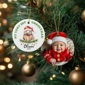 Custom Name & Photo Keepsake with Cute Aus Wombat Keramisch Ornament