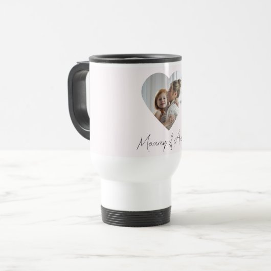 Custom Name & Photo | Personalized Travel Mug Gift Reisbeker (Voorkant links)