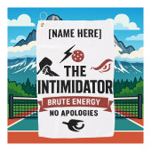 Custom Name Pickleball Sport Towel The Intimidator Golfhanddoek