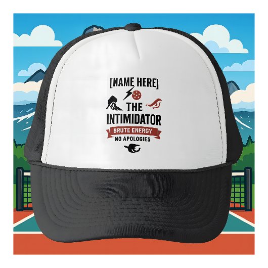 Custom Name Pickleball Trucker Hat The Intimidator Trucker Pet