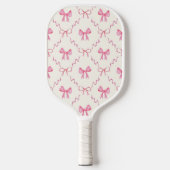 Custom Name Pink Coquette Bow Pickleball Paddle (Voorkant)