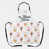 Custom Name Pink Cupcake and Black Cat Pattern  Schort (Voorkant)
