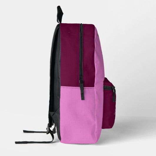 Custom Name Pink Girls Back to School Bedrukte Rugzak (Links)