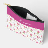 Custom Name Pink Purple Watercolor Wildflower  Etui (Open)