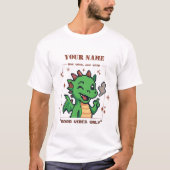 Custom Name Pixel Dragon Tee — Retro 8-Bit Cute T- T-shirt (Voorkant)