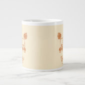 Custom Name Poodle Ornament – Handdrawn Dog Gift Grote Koffiekop (Voorkant)