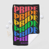 Custom Name Pride Golfhanddoek (Insitu)