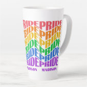 Custom Name Pride Latte Mok (Rechterhoek)