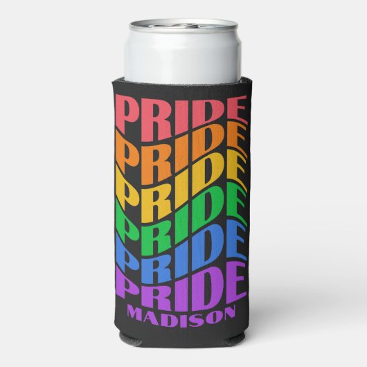 Custom Name Pride Seltzer Blikjeskoeler (Seltzer Achterkant)