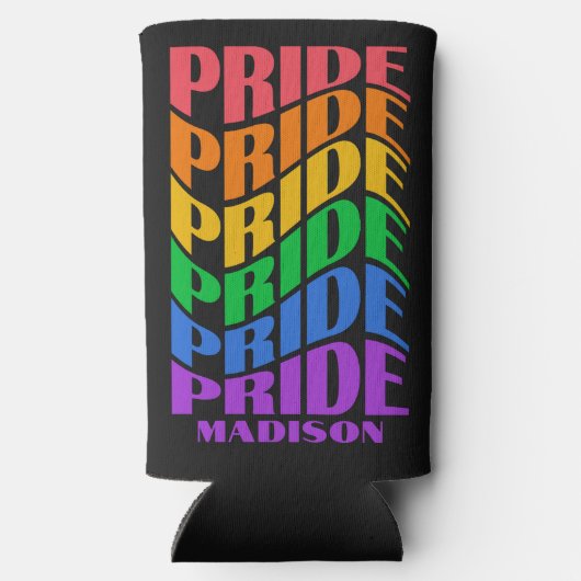 Custom Name Pride Seltzer Blikjeskoeler (Achterkant)